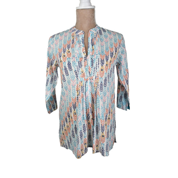 Roberta Roller Rabbit Arles Shirt TUNIC Blue White XS top NWT - Picture 6 of 12